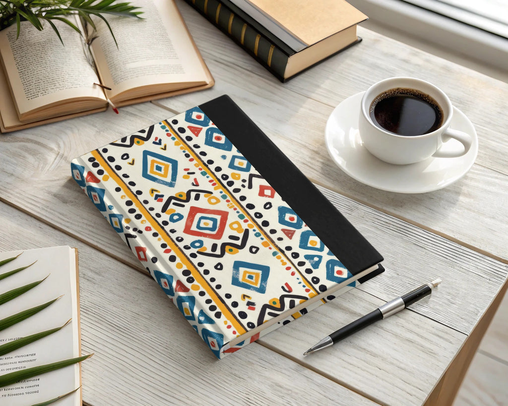 Vibrant Geometric Pattern Hardcover Notebook Product