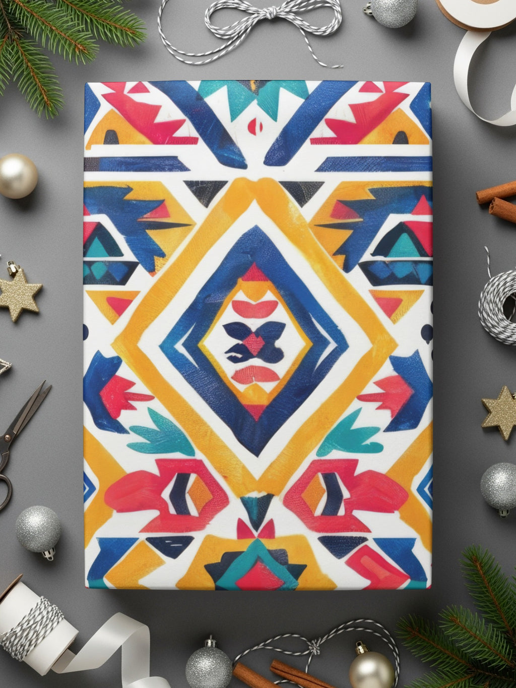 Vibrant Geometric Wrapping Paper Christmas Product