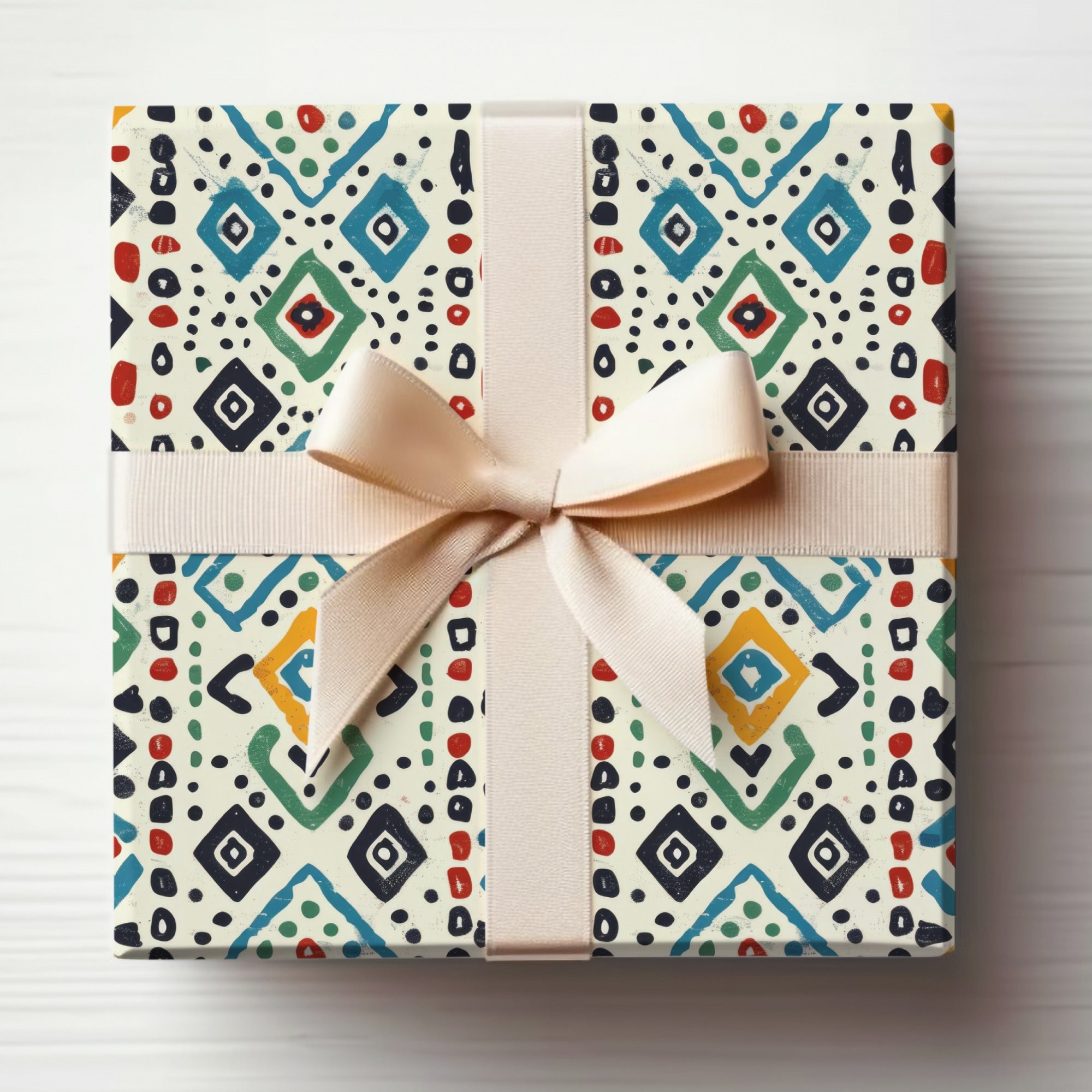 Colorful Geometric Pattern Gift Wrap Product