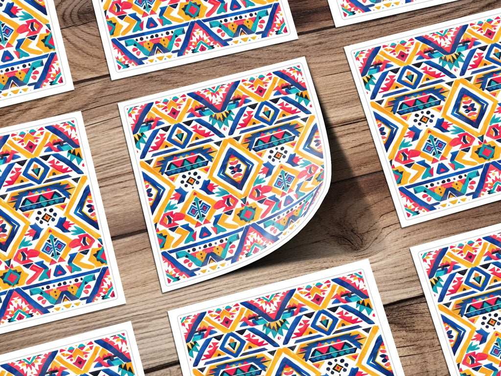 Colorful Geometric Pattern Art Decor Sticker Sheets