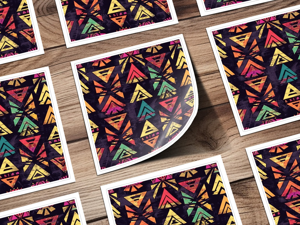 Vibrant Geometric Triangular Pattern Print product
