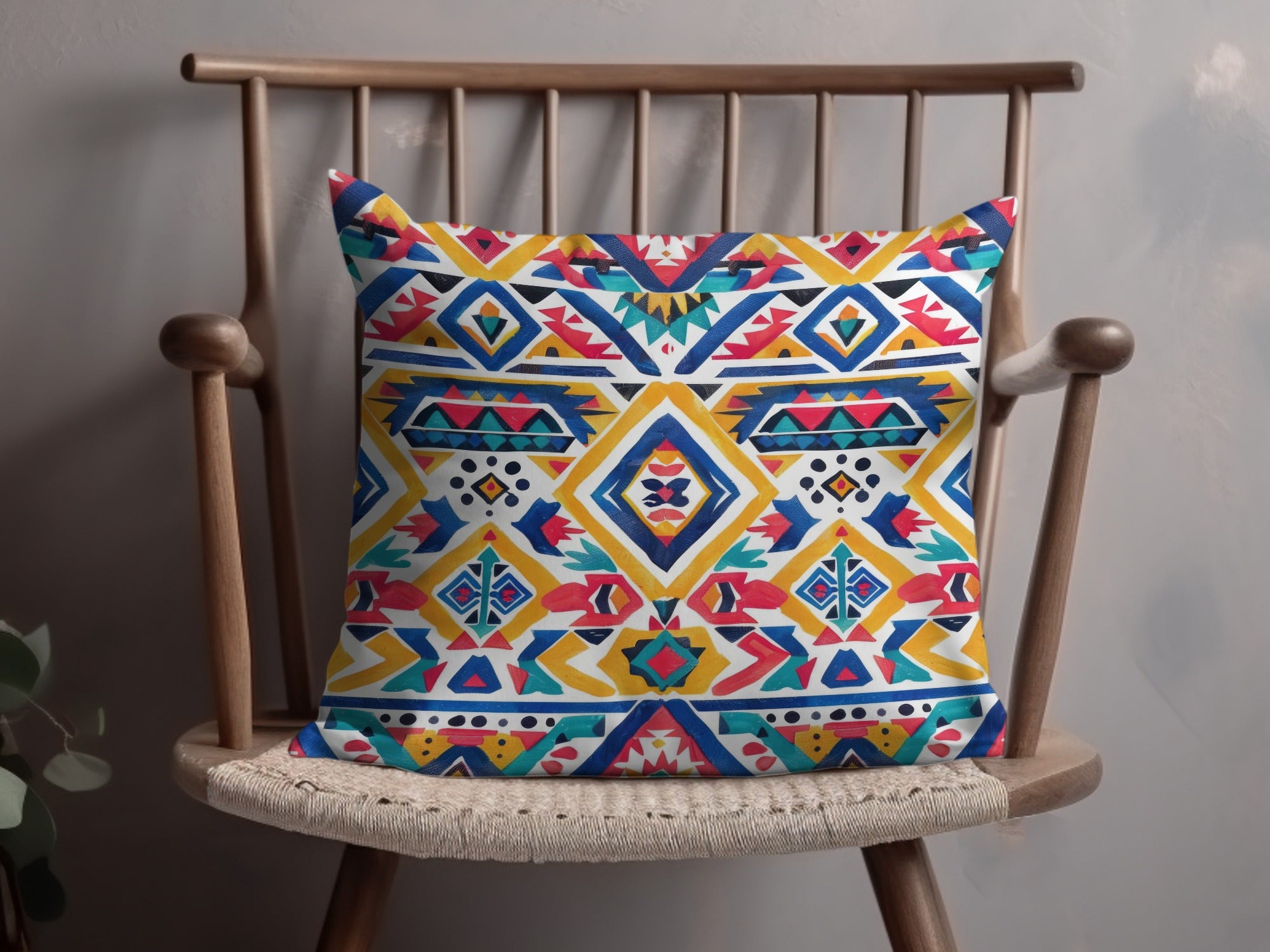 Vibrant Geometric Pattern Decorative Pillow product