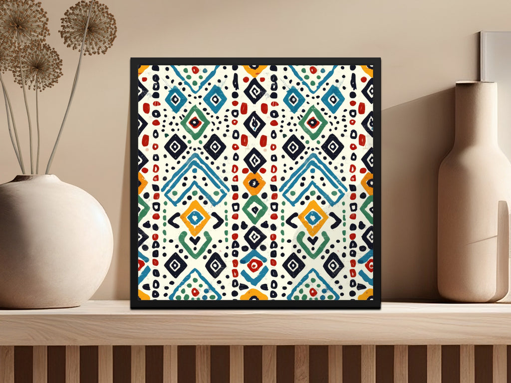 Vibrant Geometric Pattern Wall Art Decor Piece