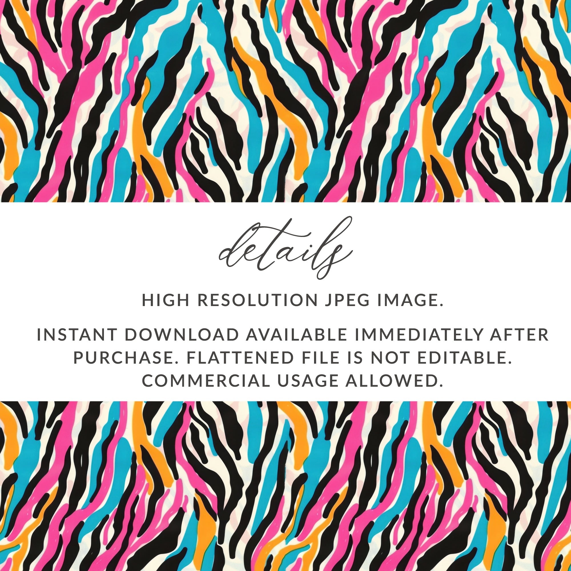 Colorful Abstract Animal Print High Resolution JPEG Image