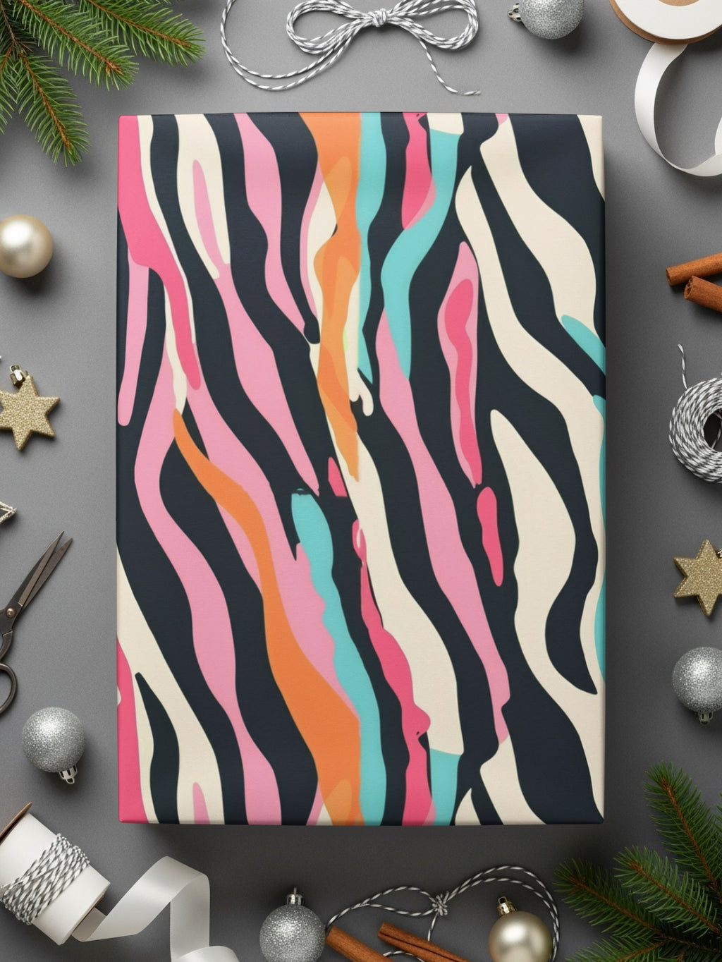 Vibrant Abstract Multicolor Pattern Gift Wrap Paper