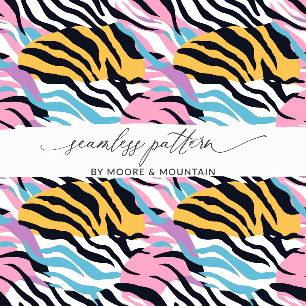 Colorful Animal Stripe Seamless Pattern Design
