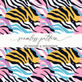 Colorful Animal Stripe Seamless Pattern Design