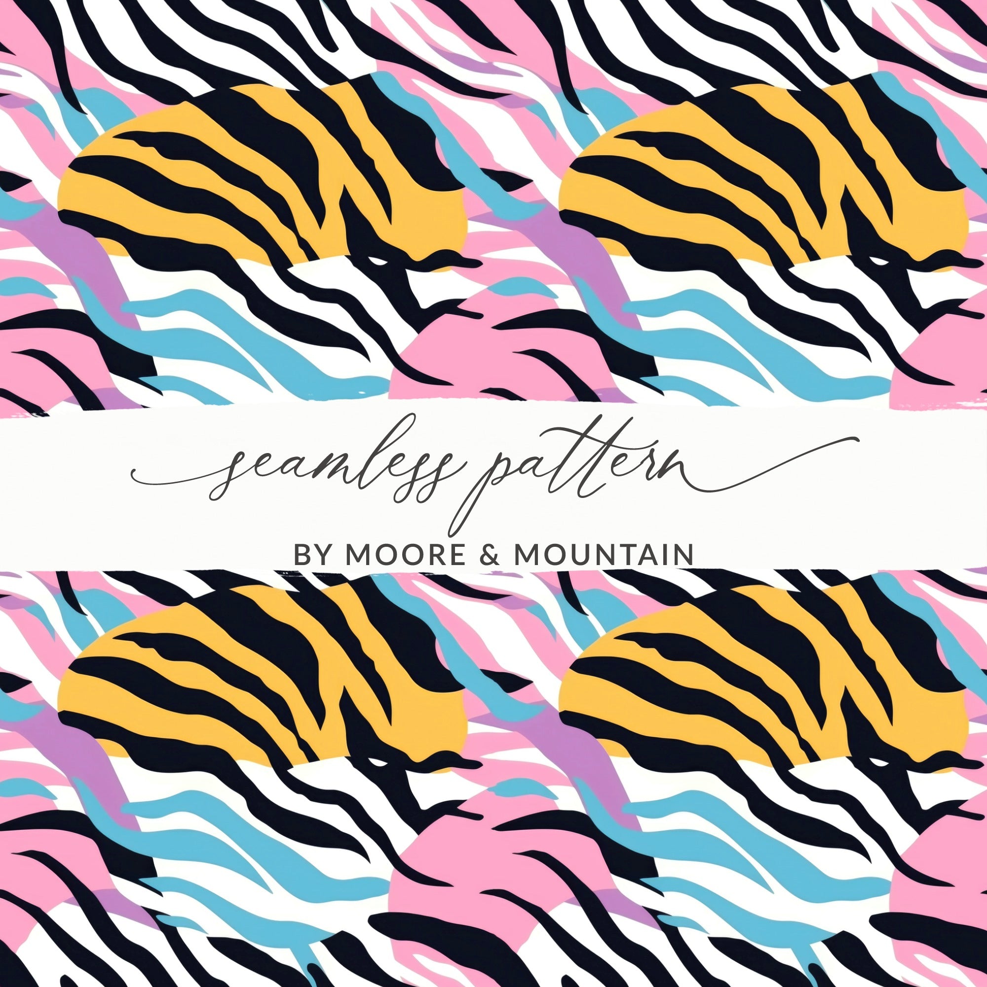 Colorful Animal Stripe Seamless Pattern Design
