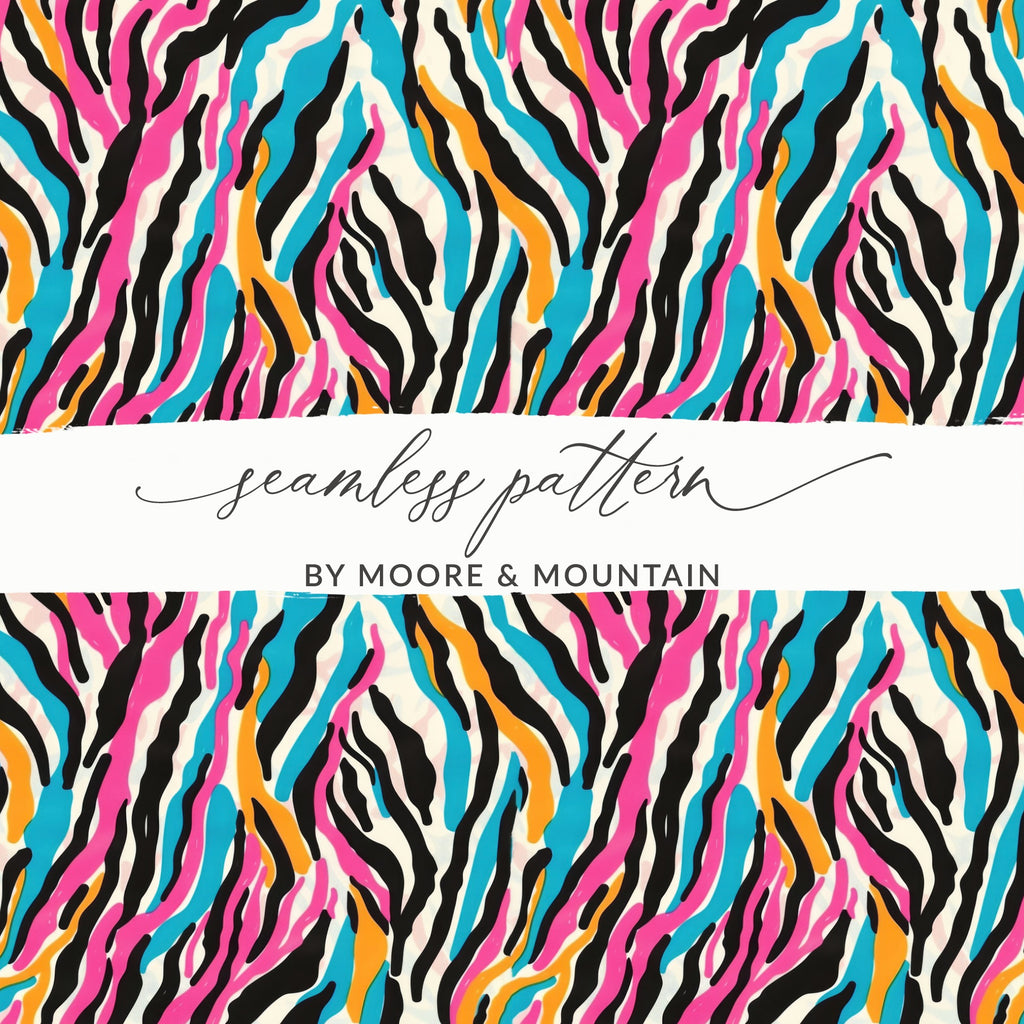 Colorful Zebra Stripes Seamless Pattern product