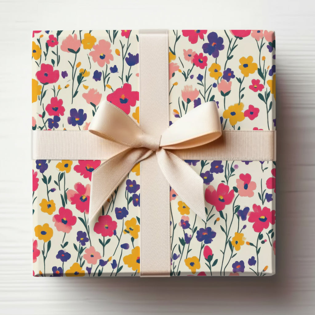 Colorful Floral Gift Box with Bow perfect for any occasion