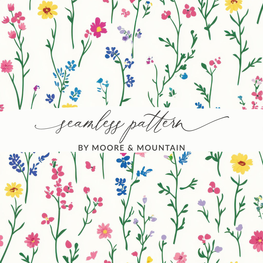 Colorful Floral Seamless Pattern by Moore & Mountain