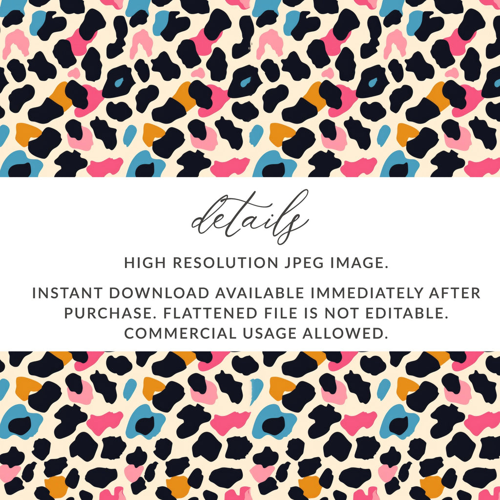 Colorful Leopard Print High Resolution JPEG Download