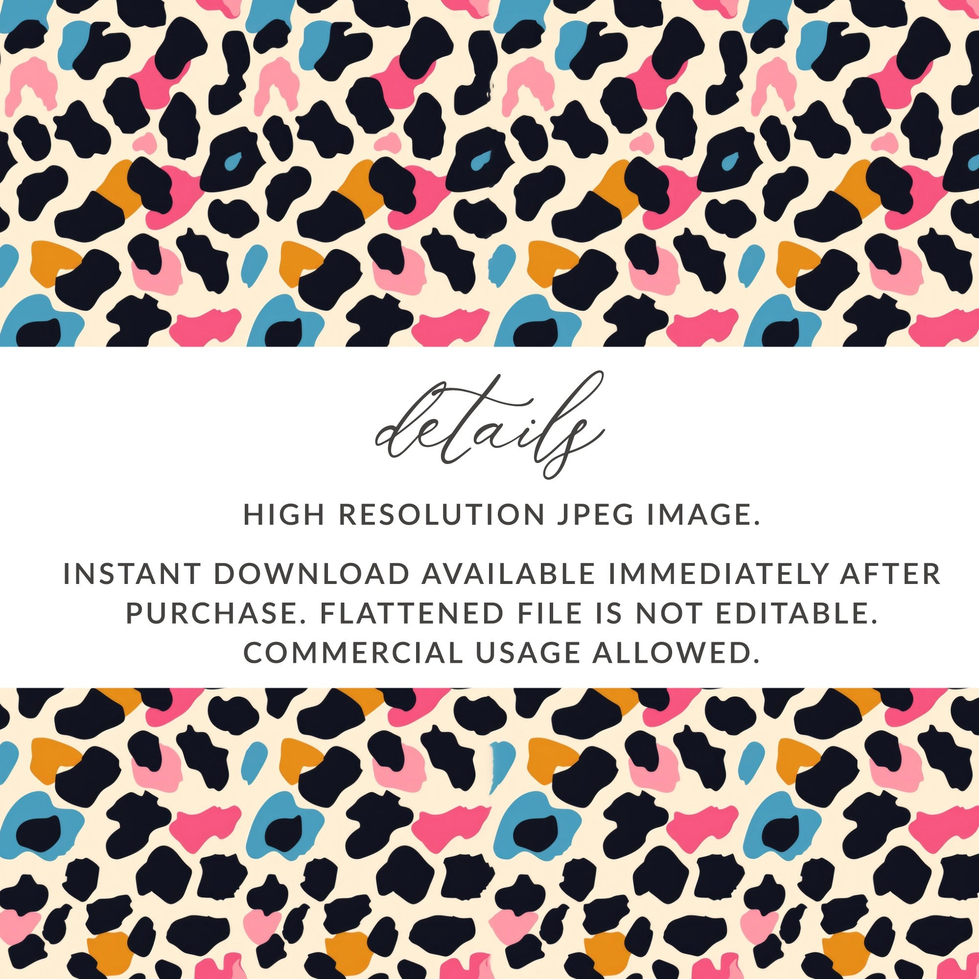Colorful Leopard Print High Resolution JPEG Download