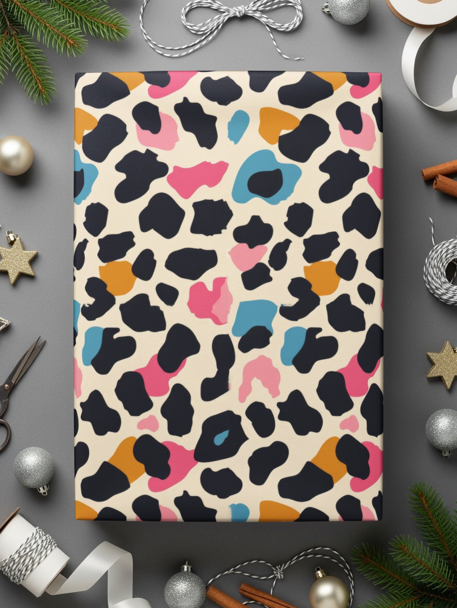 Colorful Animal Print Patterned Gift Wrapping Paper