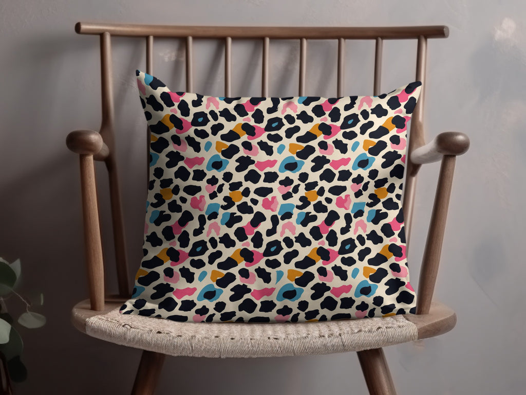 Colorful Abstract Leopard Print Decorative Pillow Pillow