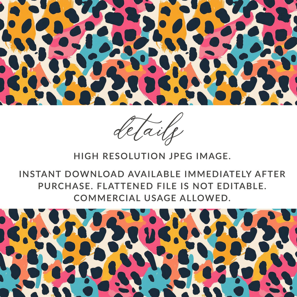 Colorful Leopard Print High Resolution JPEG Image