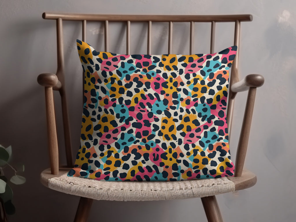 Vibrant Colorful Abstract Print Decorative Pillow Product