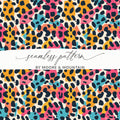 Colorful Leopard Print Seamless Pattern by Moore & Mountain
