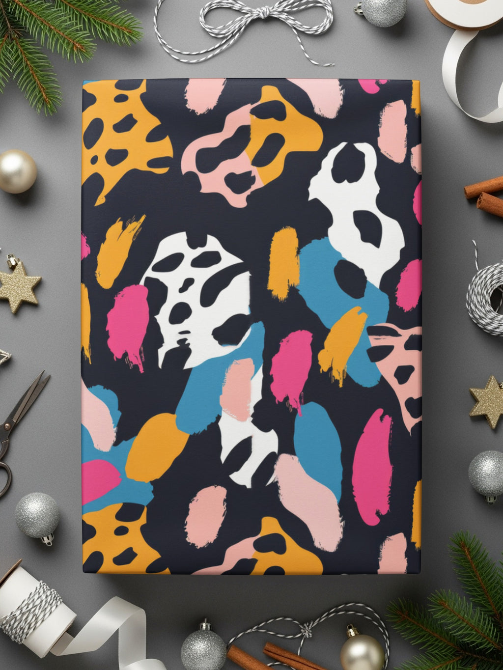 Vibrant Abstract Pattern Decorative Holiday Wrap Paper
