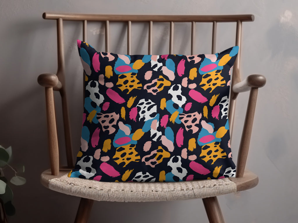 Colorful Abstract Art Modern Design Pillow