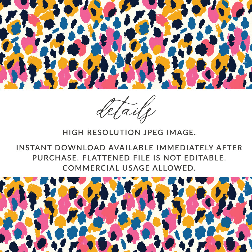 Colorful Abstract Leopard Print Digital Download