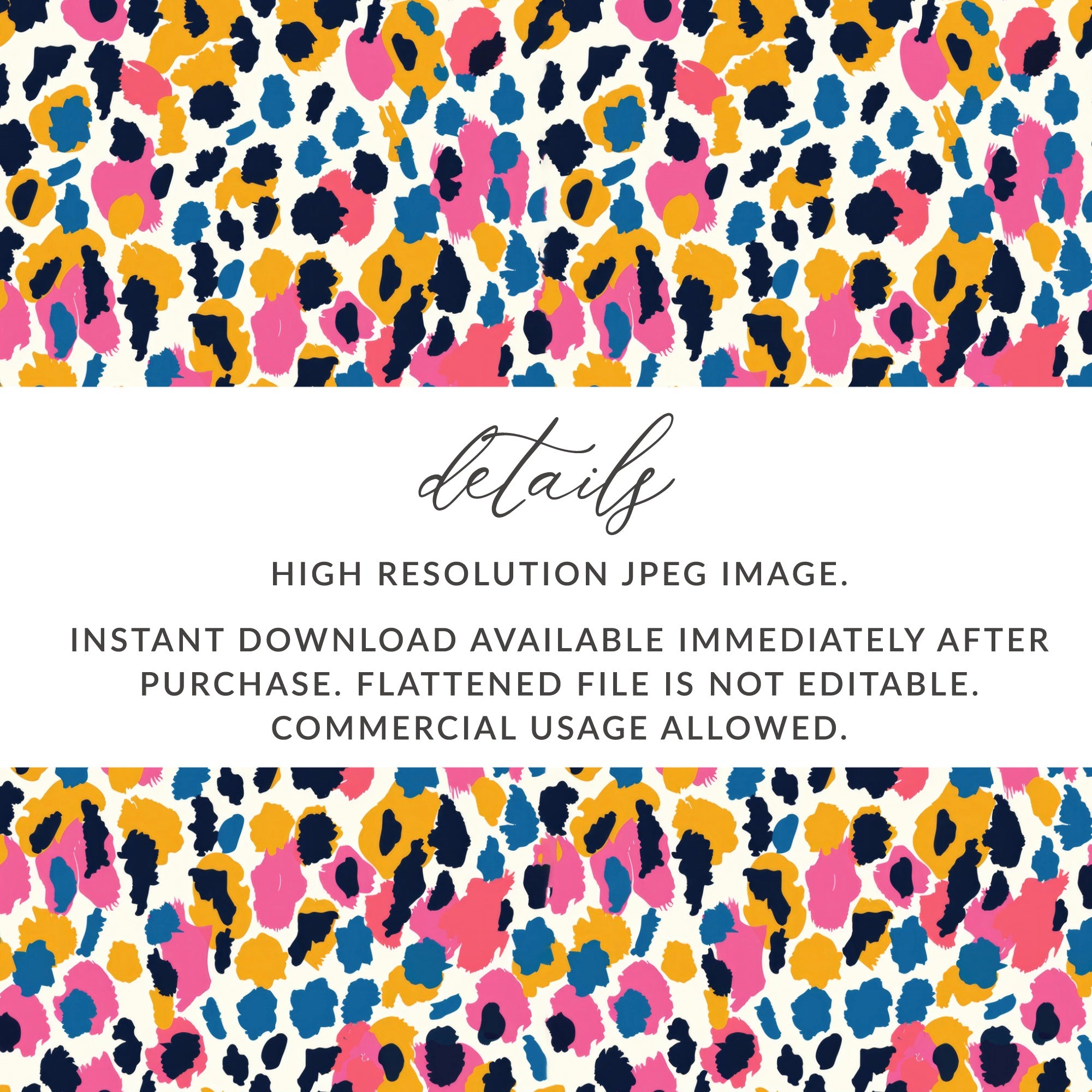 Colorful Abstract Leopard Print Digital Download