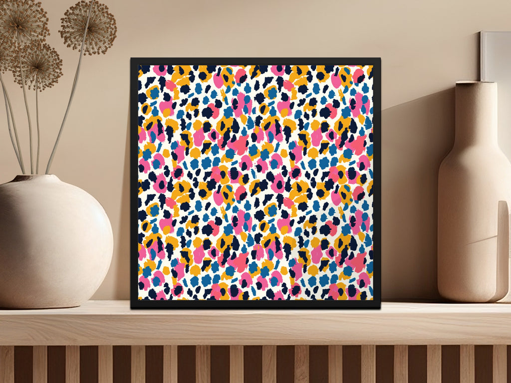 Vibrant Abstract Leopard Print Wall Art Decor