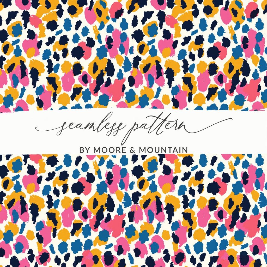 Vibrant Multicolor Leopard Seamless Pattern Design