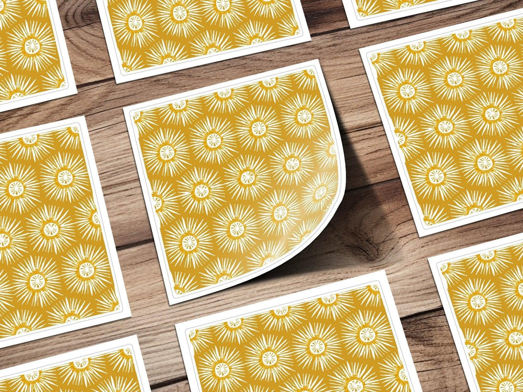 Mustard Floral Seamless Pattern, Digital Download, Flower Pattern for Fabric, Hand Drawn Floral Repeat Pattern, Digital Paper (139) - Moore and Mountain
