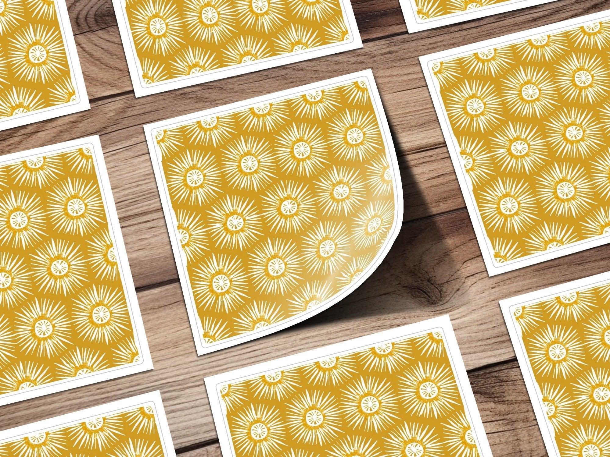 Mustard Floral Seamless Pattern, Digital Download, Flower Pattern for Fabric, Hand Drawn Floral Repeat Pattern, Digital Paper (139) - Moore and Mountain