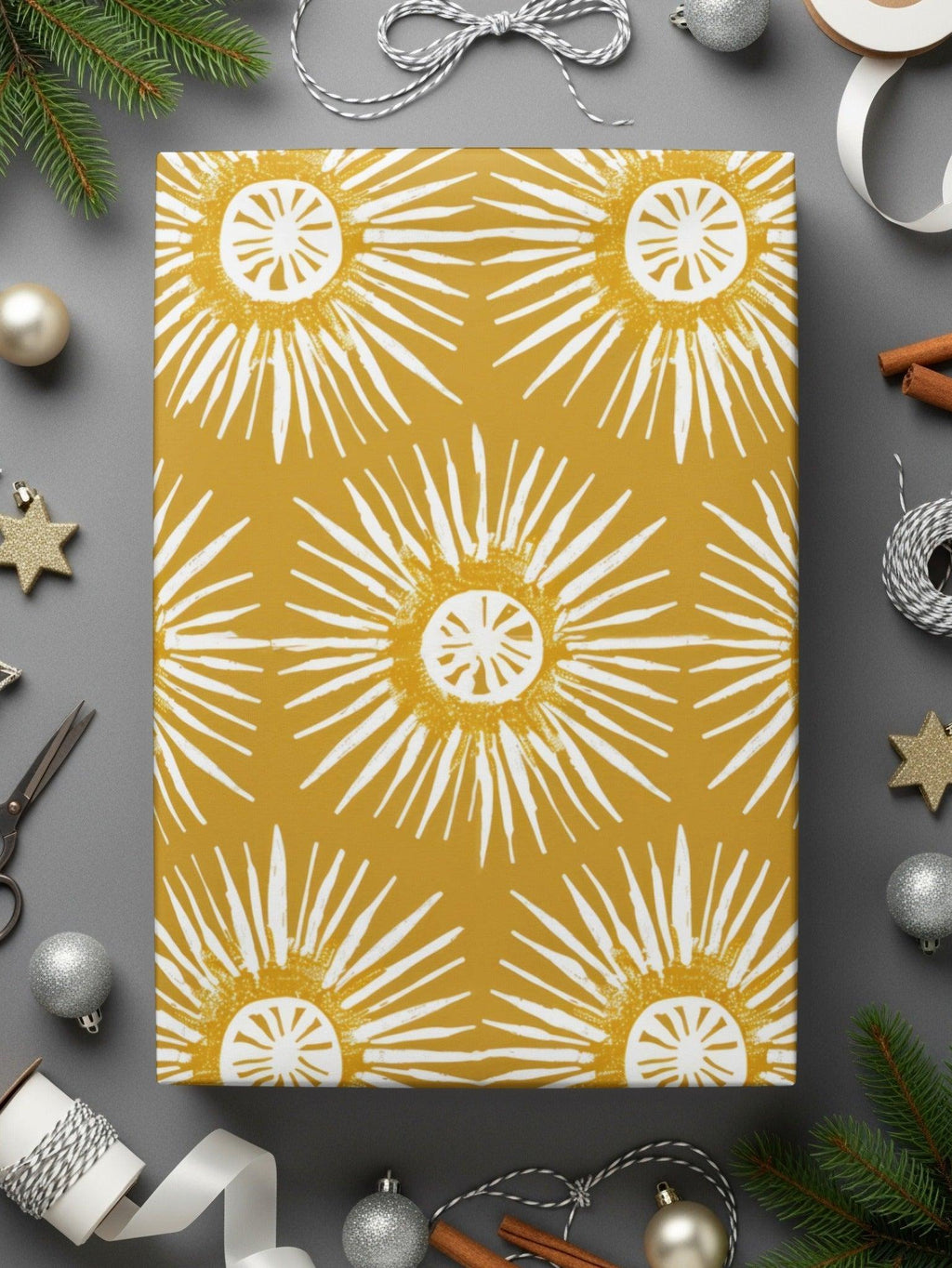 Mustard Floral Seamless Pattern, Digital Download, Flower Pattern for Fabric, Hand Drawn Floral Repeat Pattern, Digital Paper (139) - Moore and Mountain