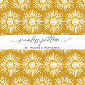 Mustard Floral Seamless Pattern, Digital Download, Flower Pattern for Fabric, Hand Drawn Floral Repeat Pattern, Digital Paper (139) - Moore and Mountain