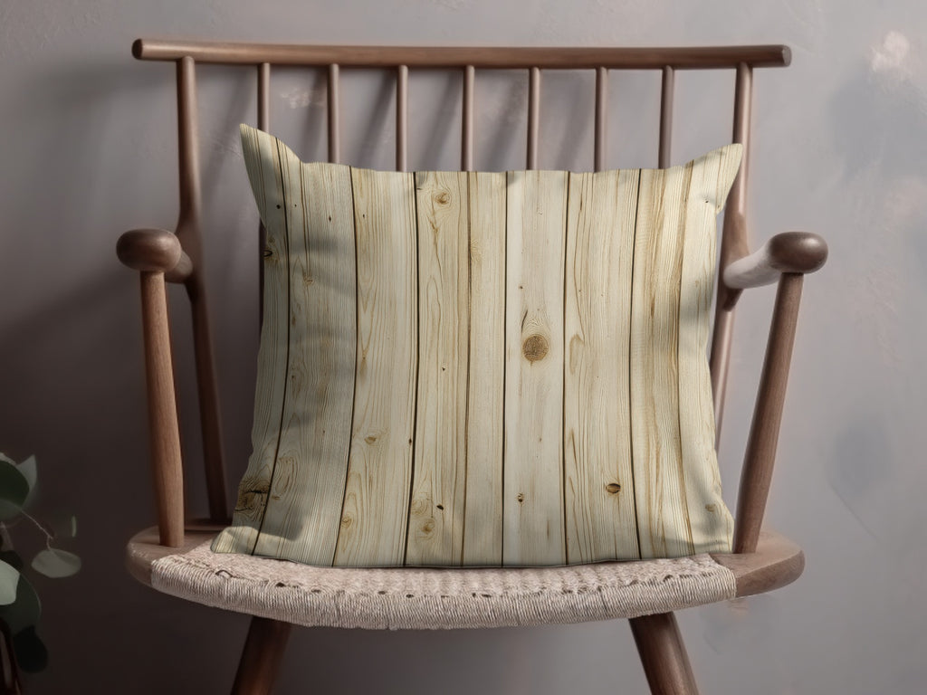 Rustic Wooden Plank Pattern Throw Pillow Decor