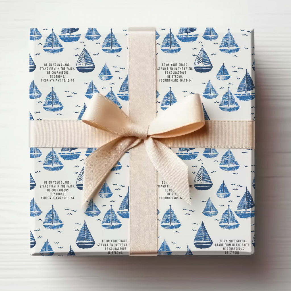 Nautical Theme Inspirational Gift Wrapping Paper