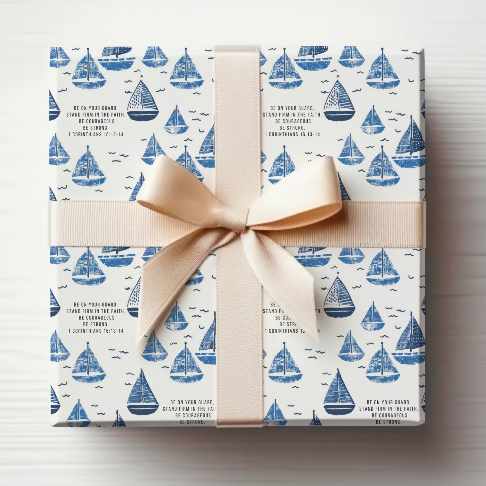 Nautical Theme Inspirational Gift Wrapping Paper