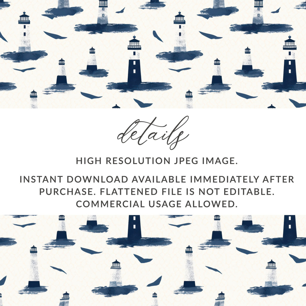 Nautical Lighthouse Pattern High Resolution JPEG Image