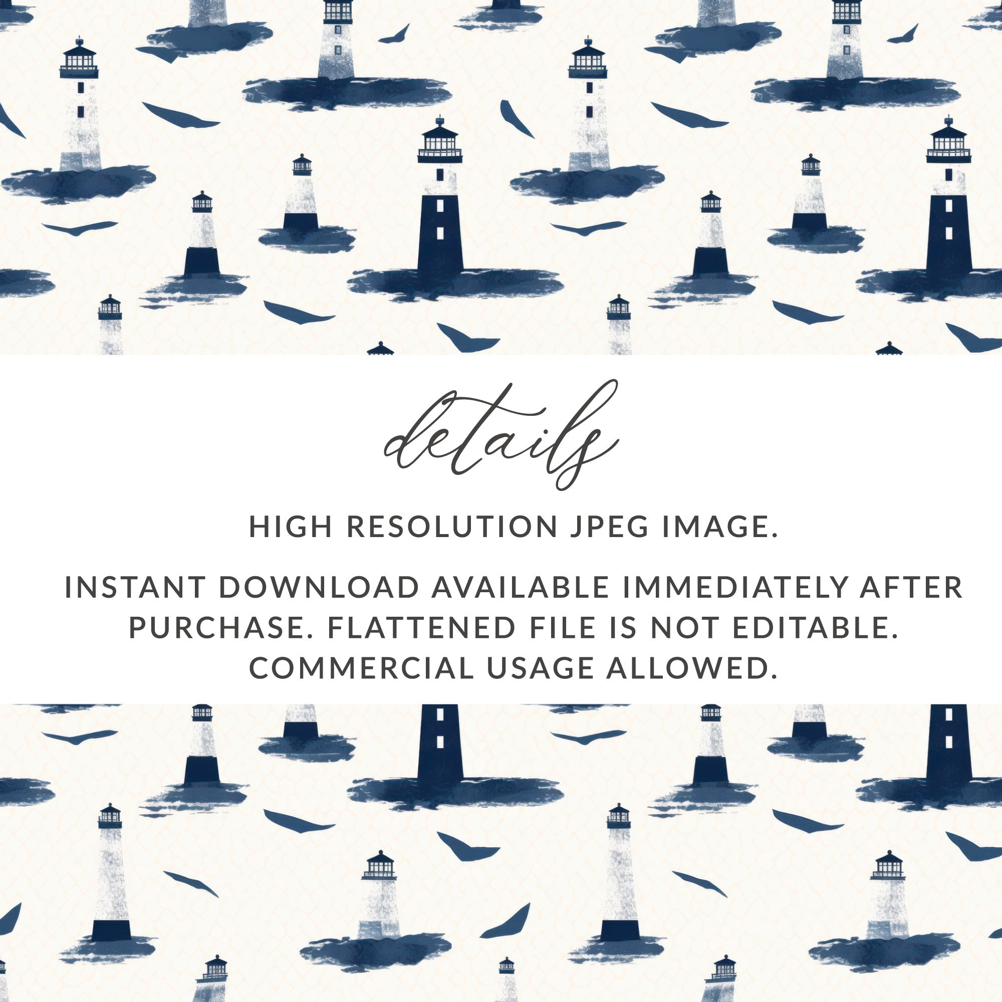 Nautical Lighthouse Pattern High Resolution JPEG Image