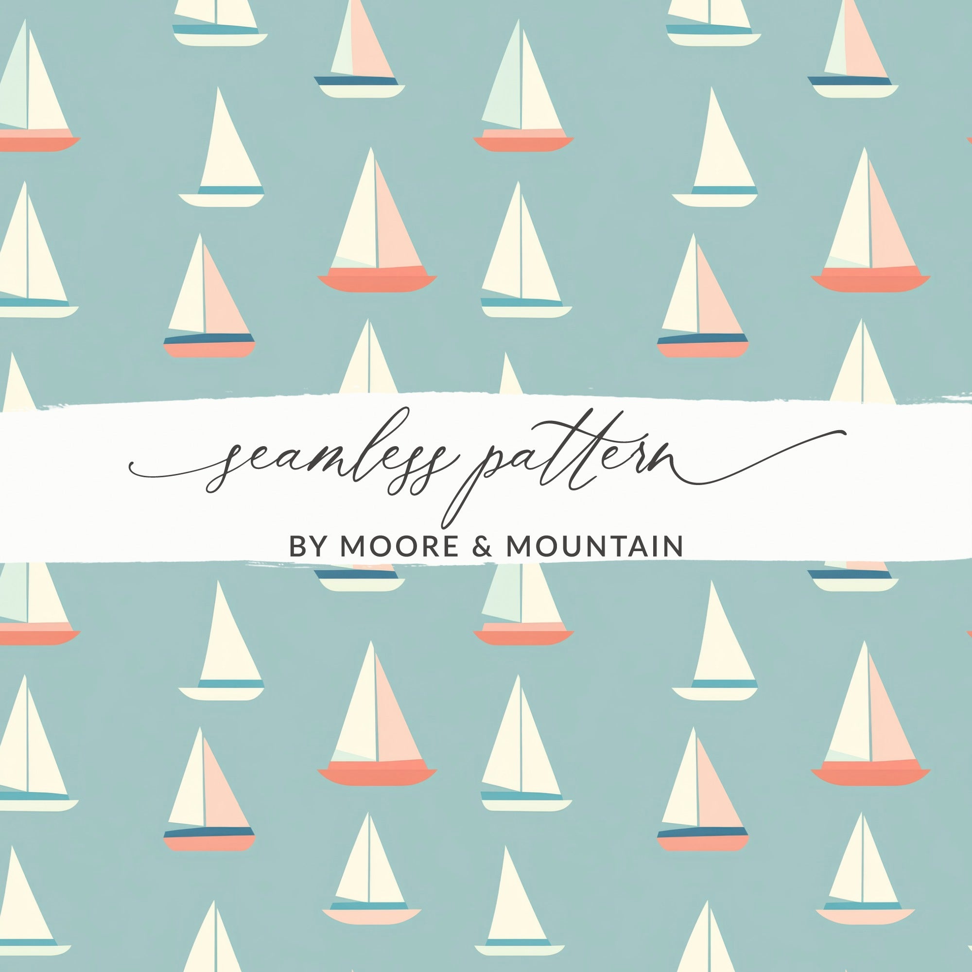 Nautical Sailboat Seamless Pattern For Boys - Moore and Mountain