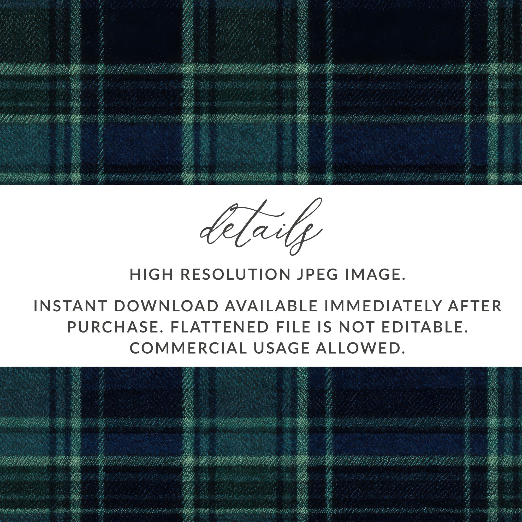 Navy Blue Teal Plaid Scottish Tartan Background Digital - Moore and Mountain