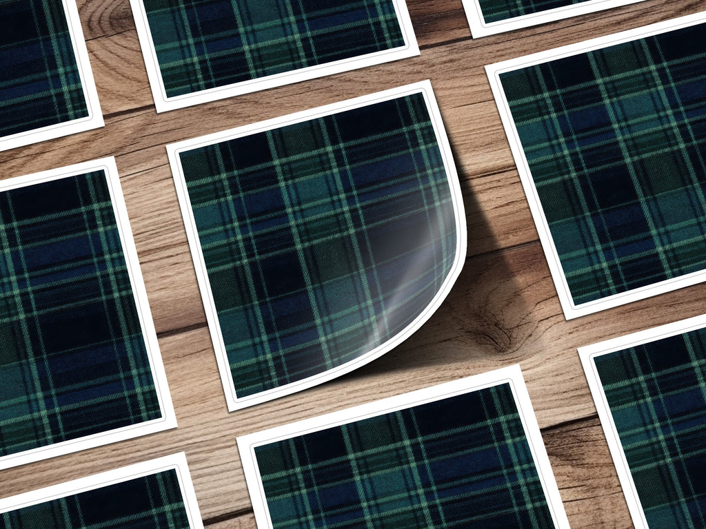 Navy Blue Teal Plaid Scottish Tartan Background Digital - Moore and Mountain