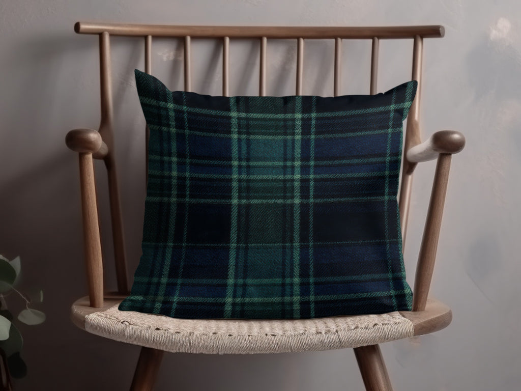 Navy Blue Teal Plaid Scottish Tartan Background Digital - Moore and Mountain