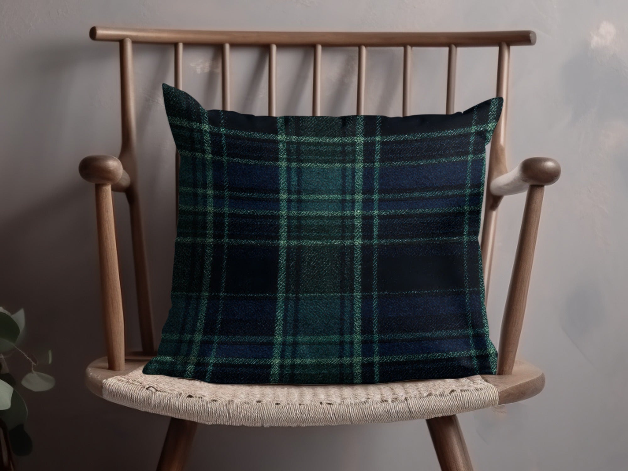 Navy Blue Teal Plaid Scottish Tartan Background Digital - Moore and Mountain