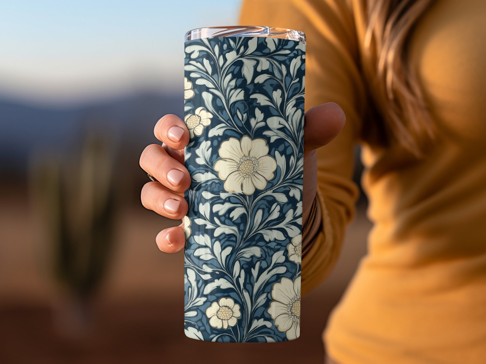 Navy Blue William Morris Seamless Pattern Digital - Moore and Mountain