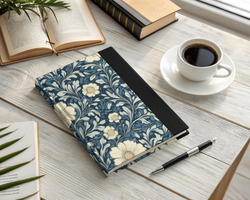 Navy Blue William Morris Seamless Pattern Digital - Moore and Mountain