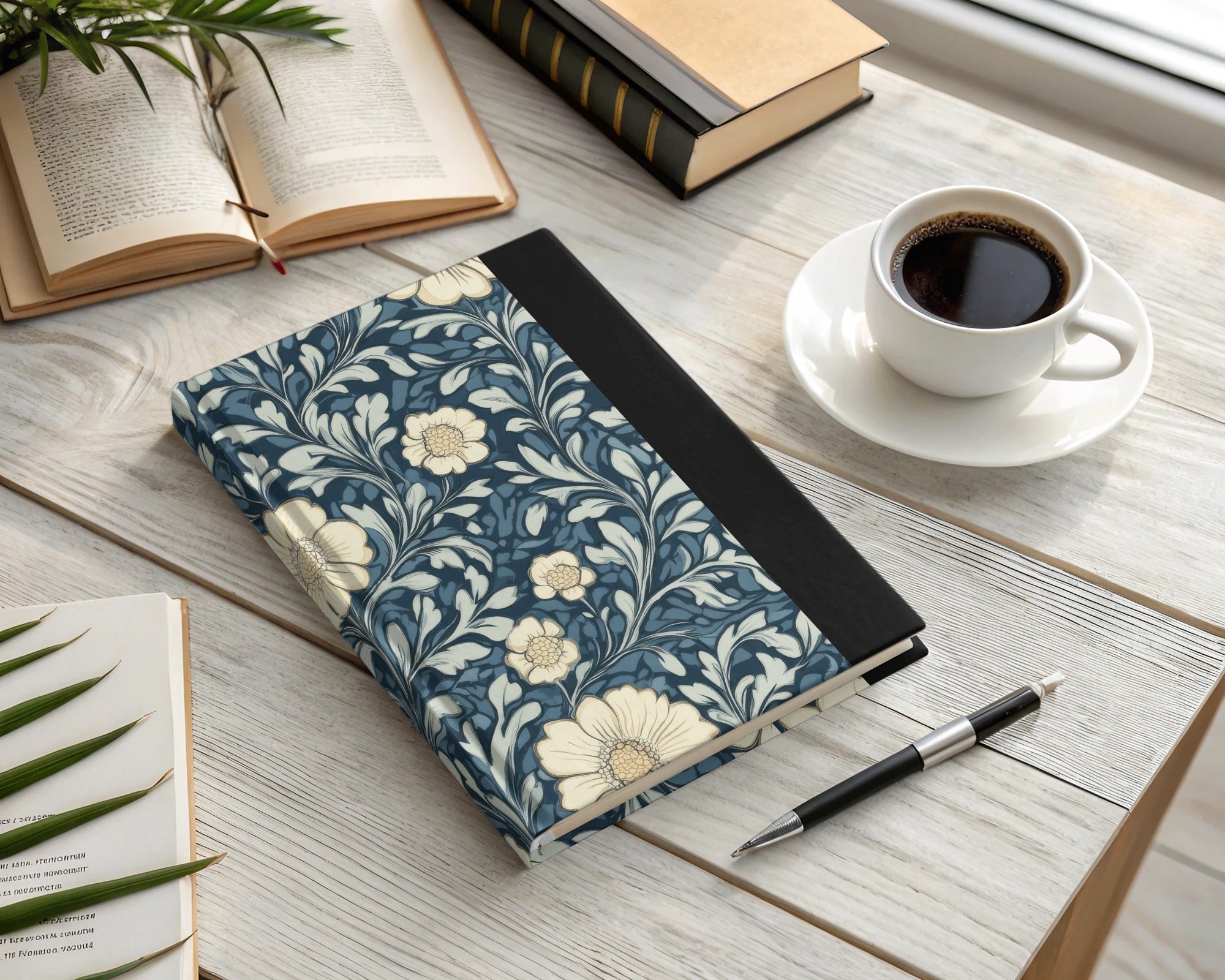 Navy Blue William Morris Seamless Pattern Digital - Moore and Mountain