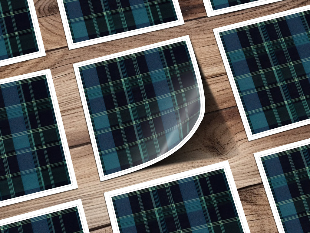 Navy Blue and Teal Classic Scottish Plaid Seamless Pattern - Moore and Mountain