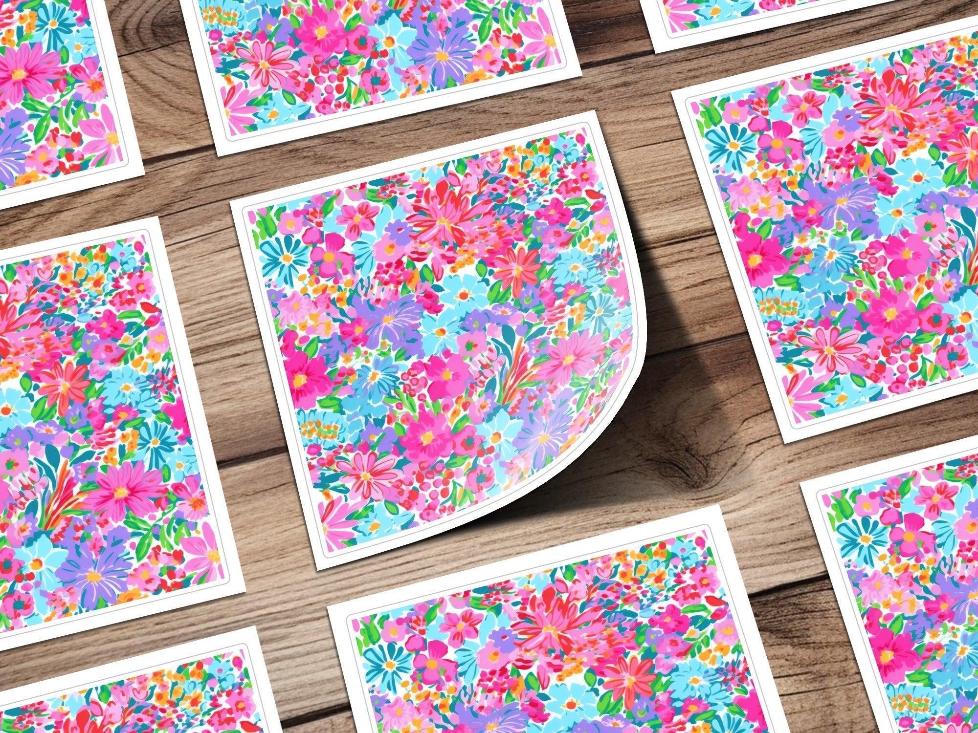 Ditsy Digital Floral Pattern, Seamless Flower Design, Colorful Blooms, Vibrant Print, Fabric Design, Digital Paper, Digital Scrapbooking - Moore and Mountain