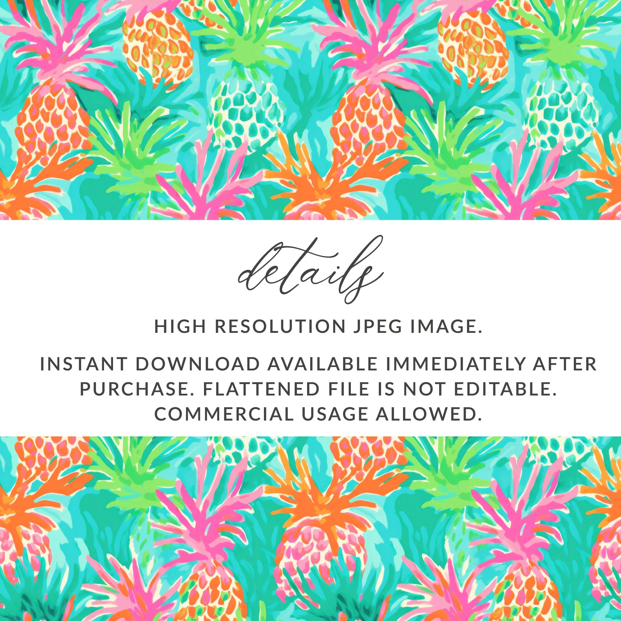 Colorful Pineapple Tropical High Resolution JPEG Image
