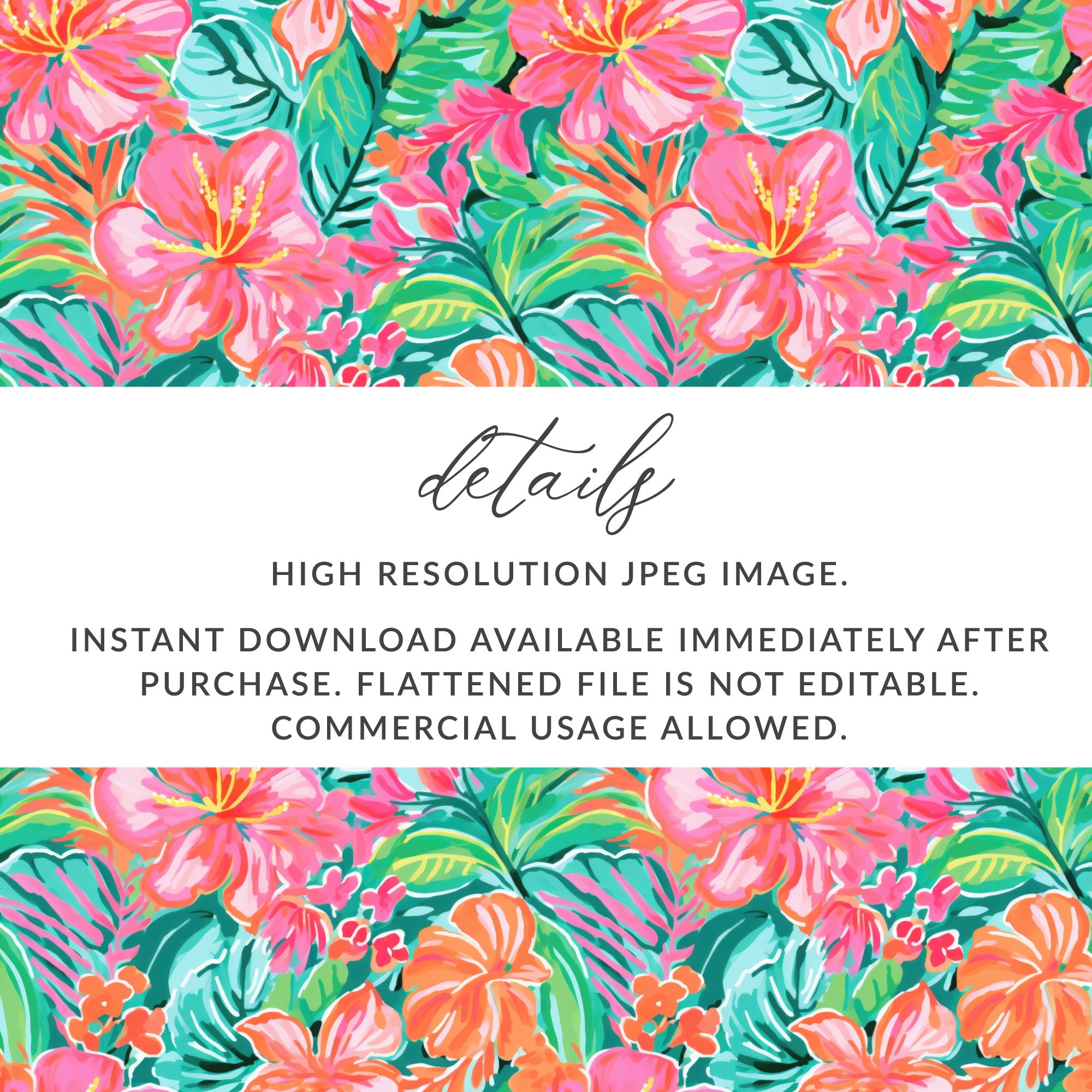 Bright Tropical Floral Design High Resolution Download