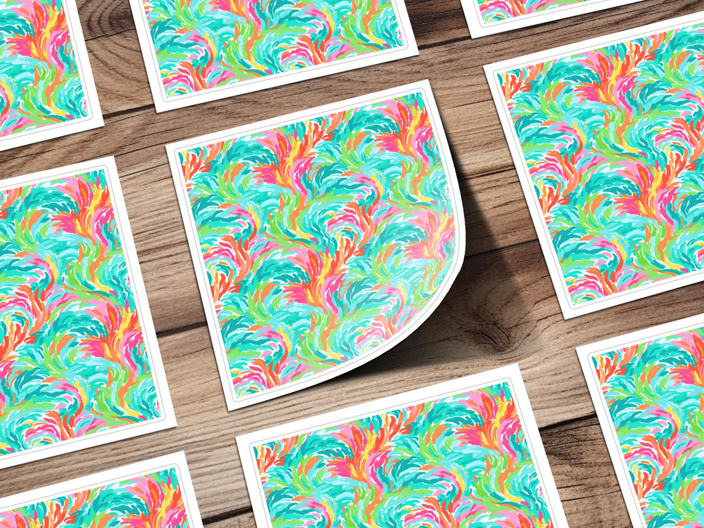 Vibrant Abstract Multicolor Pattern Art Print product